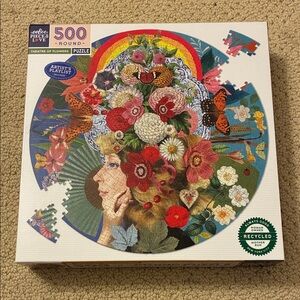 Brand New and Never Opened Theater of Flowers Round Puzzle - 500 Pieces